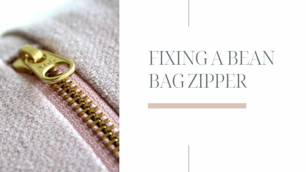 fixing bean bag zipper