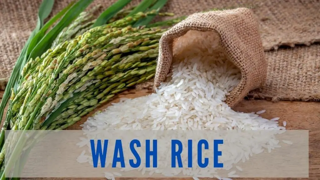 wash rice