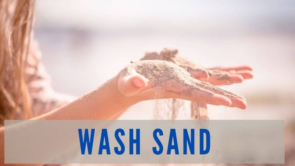wash sand