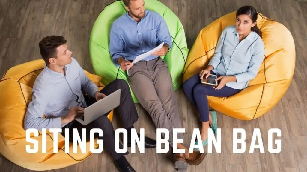 siting on bean bag