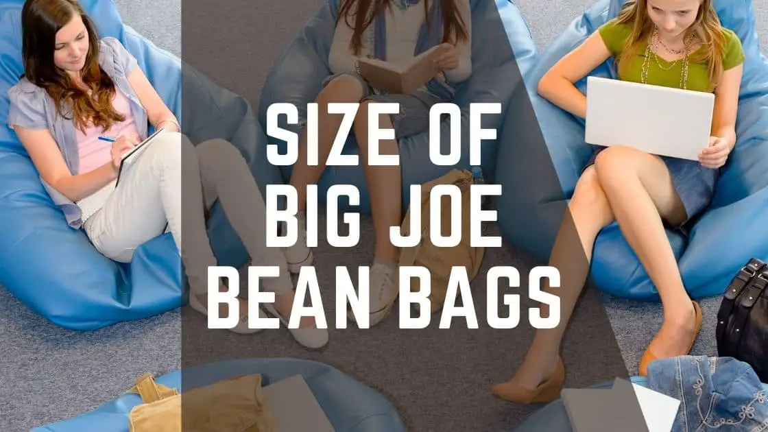 size of big joe bean bags